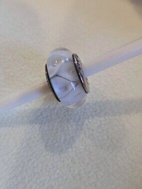 Pandora Murano Glass Charm – White (Retired)
